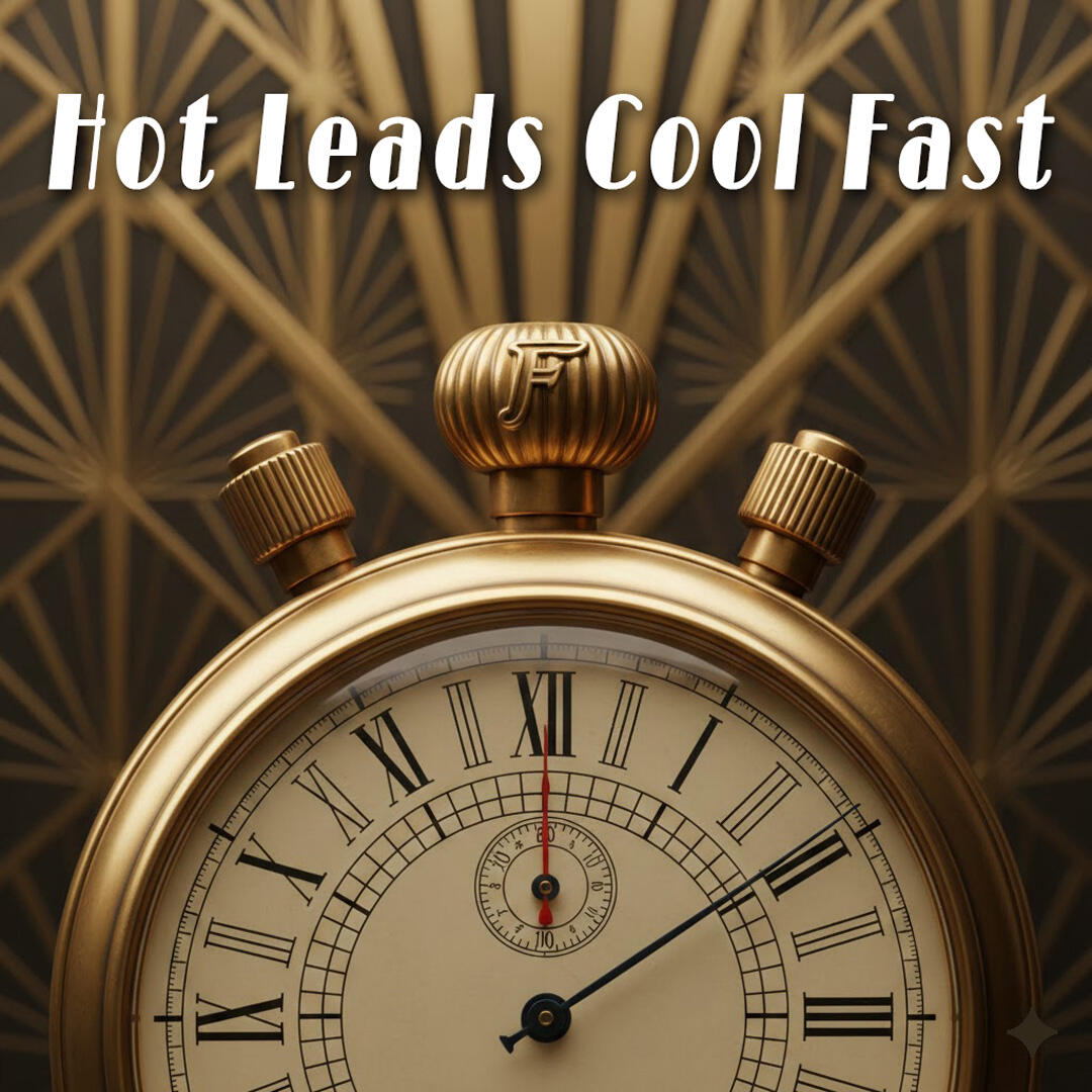 Antique stopwatch over art deco background.